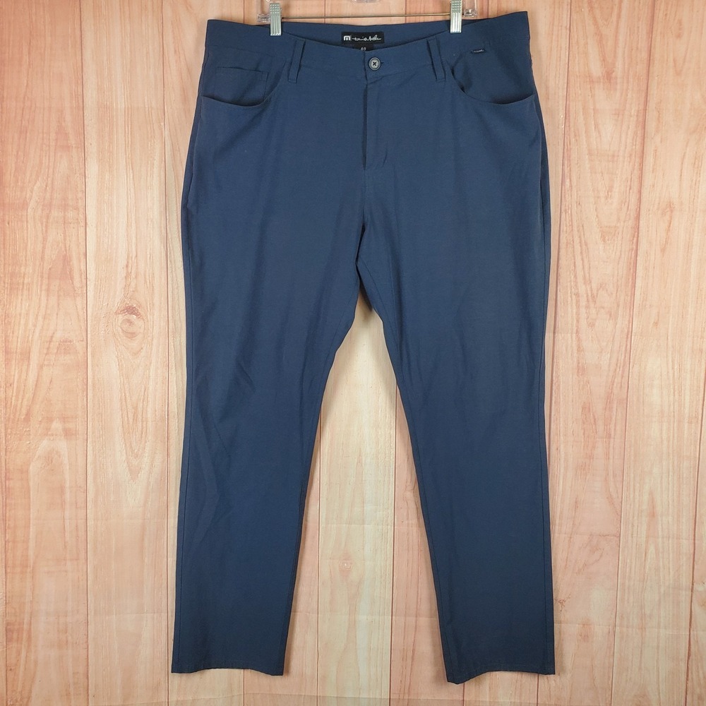 Travis Mathew Golf Pants Mens 40 Navy Blue Stretch Straight Leg 1MQ534‎